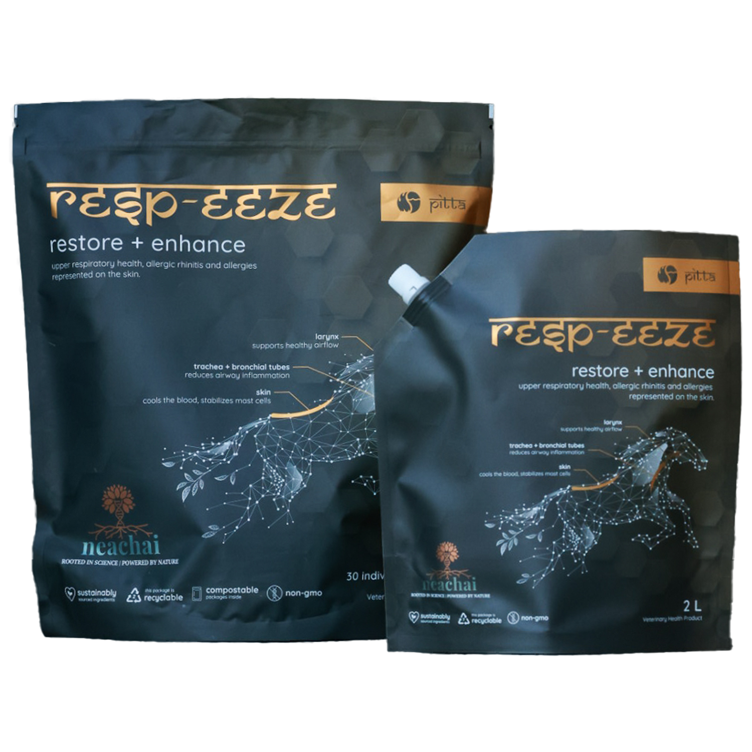 Resp-eeze Pitta Restore + Enhance Respiratory Function for Skin Allergies, Hives and Upper Respiratory Conditions front of package