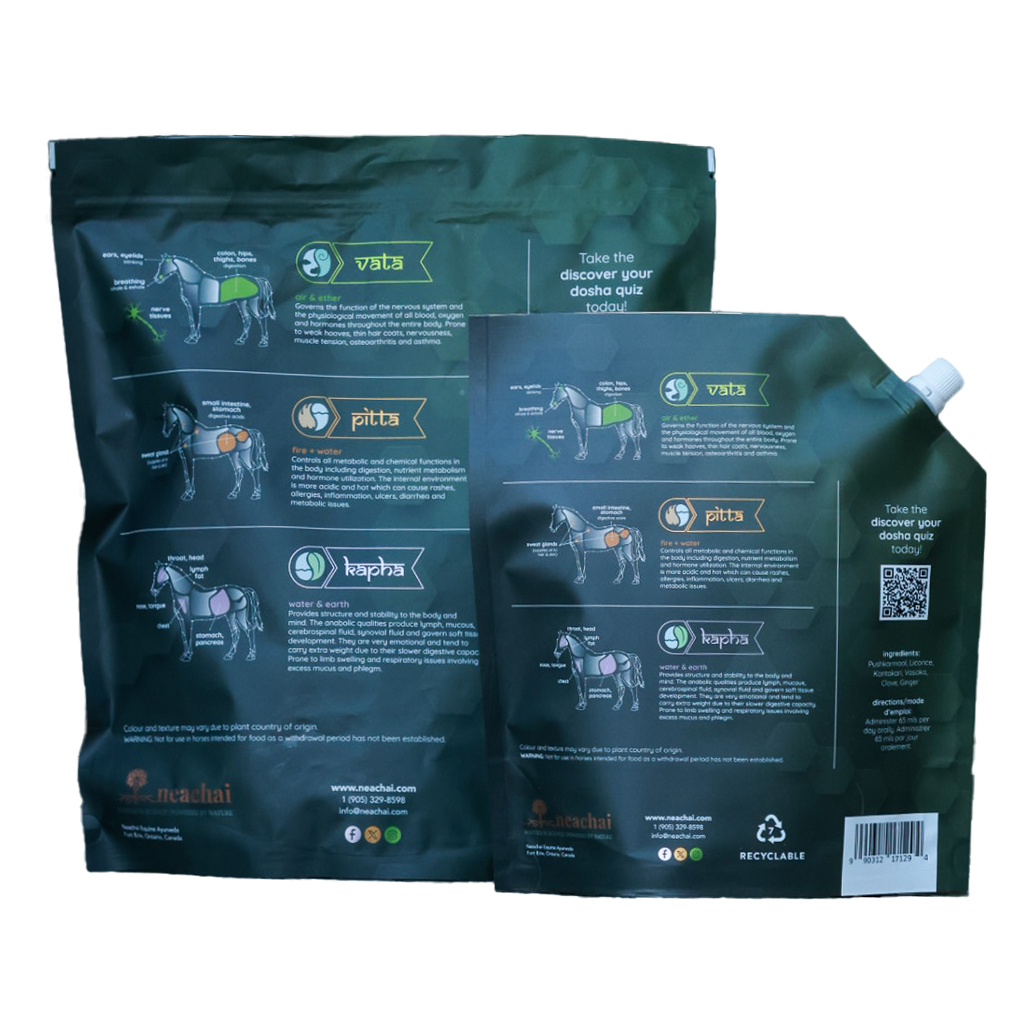 Resp-eeze Vata Restore + Enhance Respiratory Function back of package
